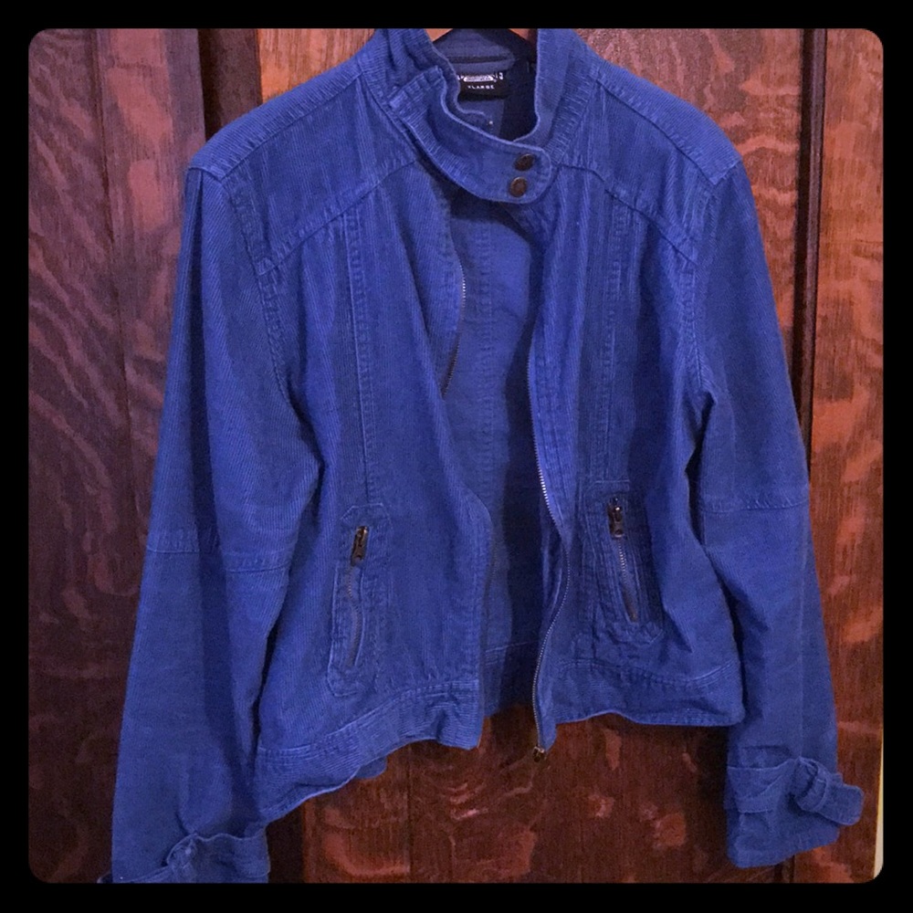 Corduroy Blue Bomber Jacket